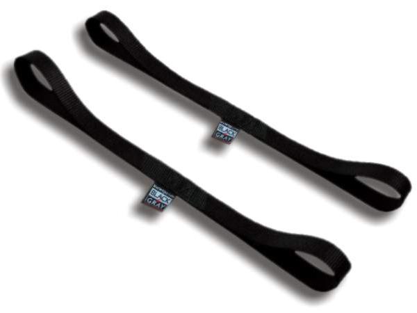 Motorcycle Soft Loop Tie Down Straps - 1.5" X 84" With Cam Buckles & Rubberized Hooks